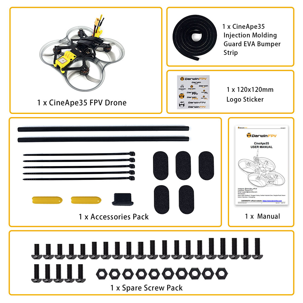 DarwinFPV-CineApe35-Analog-DJI-O3-HD-True-X-35-Zoll-4S-6S-Whoop-FPV-Racing-Drohne-BNF-mit-F4-35A-AIO-2003323-7